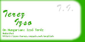 terez izso business card