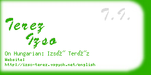 terez izso business card